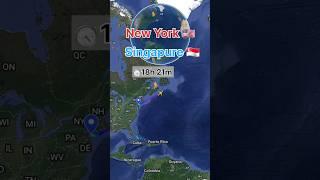 New York to Singapore flight route #airplane #travel #aircraft #vueling #flying #flightpath #map