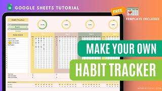 Simple Steps to a Better You: DIY Habit Tracker with Google Sheets [ Part 1] FREE Template available