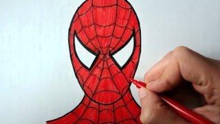 How to draw Spiderman (Ehedov Elnur) Как рисовать Человека паука-Como Dibujar a Spiderman