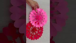 DIY valentine paper hangings | Valentine paper rossette hangings