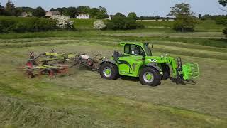 4k Hay Harvest 2023 - The NEW Merlo Multifarmer telehandler supplied by Marst Agri Ltd in Suffolk.