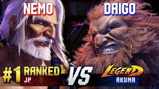 SF6 ▰ NEMO (#1 Ranked JP) vs DAIGO (Akuma) ▰ High Level Gameplay