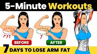 5 Minute Simple FLABBY ARMS Workout  ANYONE CAN DO IT 7 DAYS