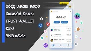 How to Transfer BNB from BINANCE to TRUST WALLET | Sinhala Tutorial