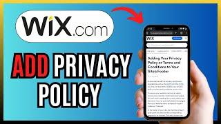 How To ADD PRIVACY POLICY To WIX WEBSITE 2025!