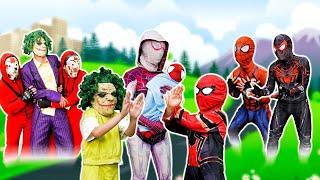 PRO 5 SPIDER-MAN Team | Hey KID SPIDER MAN & KID JOKER Amazing Adventure (Action in Real Life)