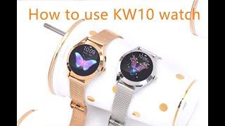 lady smart watch KW10 with Blood pressure Heart Rate sleeping monitor