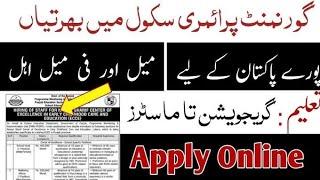 Government Female Teachers Jobs 2024 || Girls College & Schools Teachers Jobs 2024