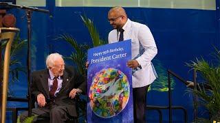 Emory Students sing Happy Birthday to President Jimmy Carter