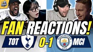 SPURS & MAN CITY FANS REACTIONS TO TOTTENHAM 0-1 MAN CITY | PREMIER LEAGUE FAN REACTIONS