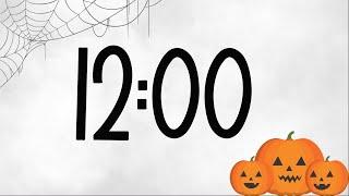 12 Minute Cute Halloween Pumpkin Timer (Spooky Synth Tones at End)