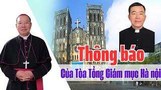 THÔNG BÁO CỦA TÒA TỔNG GIÁM MỤC HÀ NỘI I VỀ VIỆC BỔ NHIỆM GIÁM MỤC PHỤ TÁ GIUSE VŨ CÔNG VIỆN.