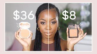 *FENTY VS NYX* PRESSED POWDER FOUNDATION ROUTINE (NO LIQUIDS) | Andrea Renee