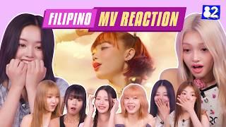 (CC) K-pop rookies react to Pinoy MVs | Filipino MV Reaction | BINI, SB19, Ben&Ben | UNIS