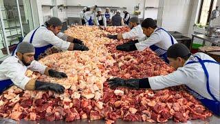 15 Cooks Prepared 1,5 TONS Meat. One of the RECORD Marinade FACTORIES  in Uzbekistan. Uzbek cuisine