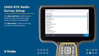 7 RTK Radio Survey Setup - Trimble Access - Getting Started