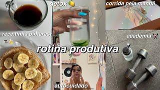 rotina produtiva - treino, cook with me, autocuidado 🪐