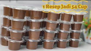 1 Resep jadi 54 Cup Silky puding coklat ‼️Sekampung Sampai tercengang dengan hasilnya