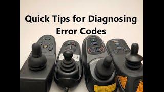 352 999 4477 Quick Tips for diagnosing error fault codes on wheelchair Jazzy and others