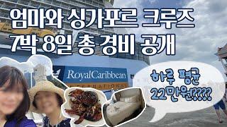 모녀 싱가포르 크루즈 여행, 하루에 22만원이면 가능? 총 경비를 세세하게 공개합니다