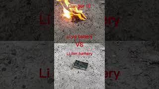 Dangerous Explosion batteries Lithium Ion VS Lithium Polymer  #shorts