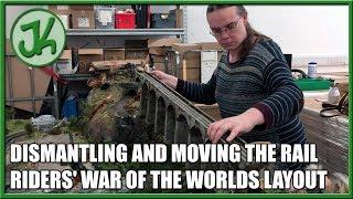 Dismantling and Moving the Rail Riders' War of the Worlds Layout