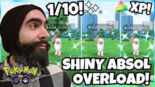 INSANE SHINY LUCK from Mega Absol Raid Day! #pokemongo #pokemon #pogo