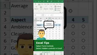 How to select Form Control and detect hidden controls in Excel