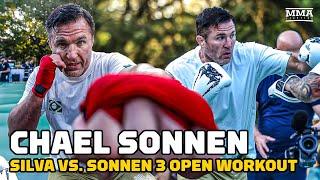 Chael Sonnen Loads Gloves With Rocks For Anderson Silva Open Workout | MMA Fighting