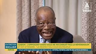 GABON: L'OPPOSANT ONDO OSSA NE RECONNAÎT PAS LE RÉFÉRENDUM ET DIT ATTENDRE LE RESPECT DES  URNES