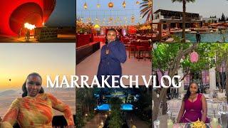 MARRAKESH MOROCCO VLOG  2024: HOT AIR BALLOON, CUTE SPOTS, BEACH CLUBS, AND SO MUCH MORE...