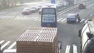 The green light the car at a crossroads in Jiaxing, China