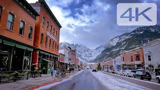 Telluride Colorado Virtual Run / Cinematic Walking Tour 4K