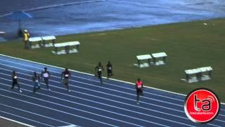 Julian Forte wins the U20 boys 200m at Jamaica Junior Trials