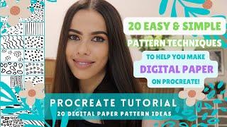 Here's 20 Easy and Simple Pattern Techniques to help you make digital paper on Procreate for TPT!