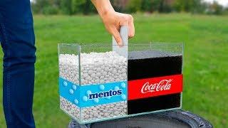 Versuch: Coca Cola und Mentos