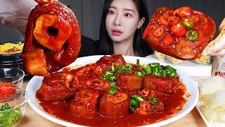 ASMR MUKBANG |  Spicy Food  Super Spicy Braised Beef Feet Spicy Chilies & Rice Ball & Steamed Egg