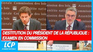 Destitution du président de la République : examen en commission - 02/10/2024