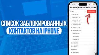 Где найти список заблокированных контактов на iPhone?