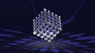 First Stage Spinning Cube Animation Blue - 3D Studio Max