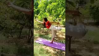 one leg balance#yogalife #yogapractice #yoga #fitness #balance #peace #harmony ️