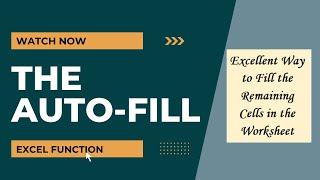 The Time Saving Features of Excel Auto Fill