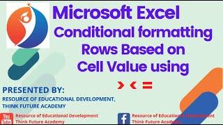 Conditional Formatting - Rows Based on Another Cell Value