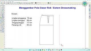 Tutorial membuat pola dasar rok sistim dressmaking