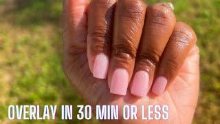 Acrylic Overlay | Short Overlay On Natural Nails | Easy Beginner Friendly Tutorial