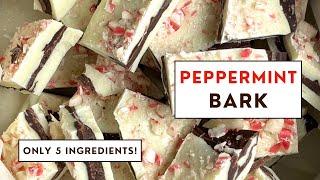 Peppermint Bark with ONLY 5 Ingredients? It's a GAME CHANGER!