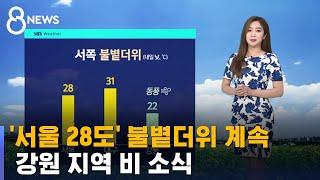 [날씨] '서울 28도' 불볕더위 계속…강원 중심 비 / SBS