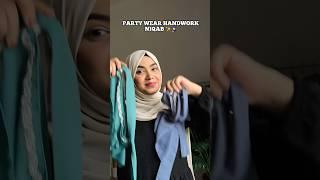 Partywear handwork niqab from Instagram page wrapmyhijabshop ‼️️ #niqab #hijab #hijabstyle