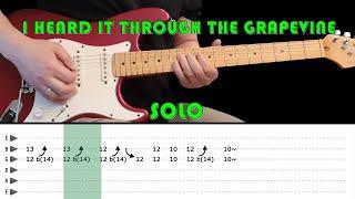 I HEARD IT THROUGH THE GRAPEVINE - Guitar lesson - Guitar solo with tabs (fast & slow) - CCR