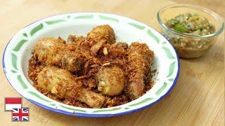 Resep AYAM GORENG SERUNDENG BAWANG [Lengkap Sambal]